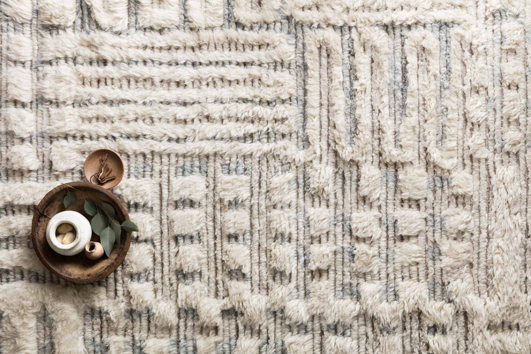 Loloi Khalid Ivory / Sky Rug White Cliff Studio Area Rugs
