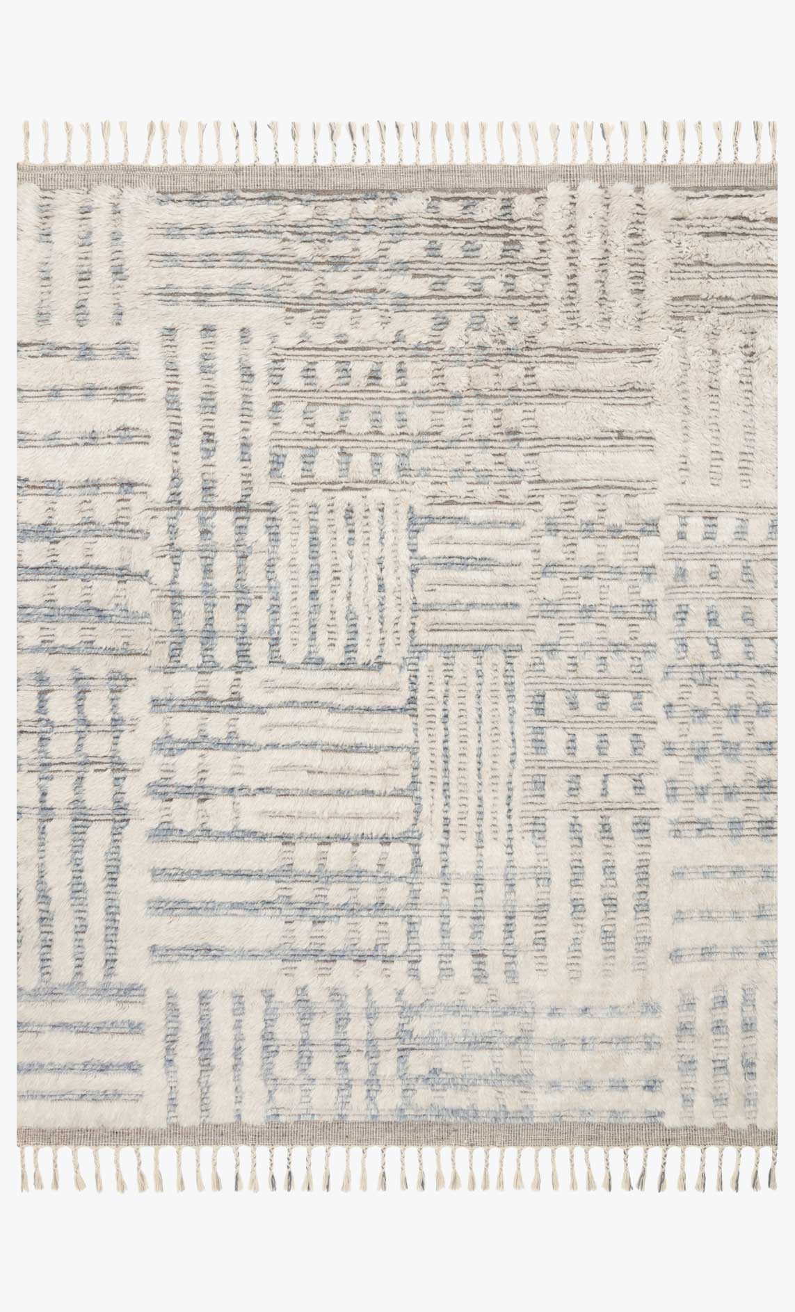Loloi Khalid Ivory / Sky Rug White Cliff Studio Area Rugs