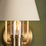 Cassette Wall Sconce in Patina Brass