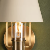Cassette Wall Sconce in Patina Brass