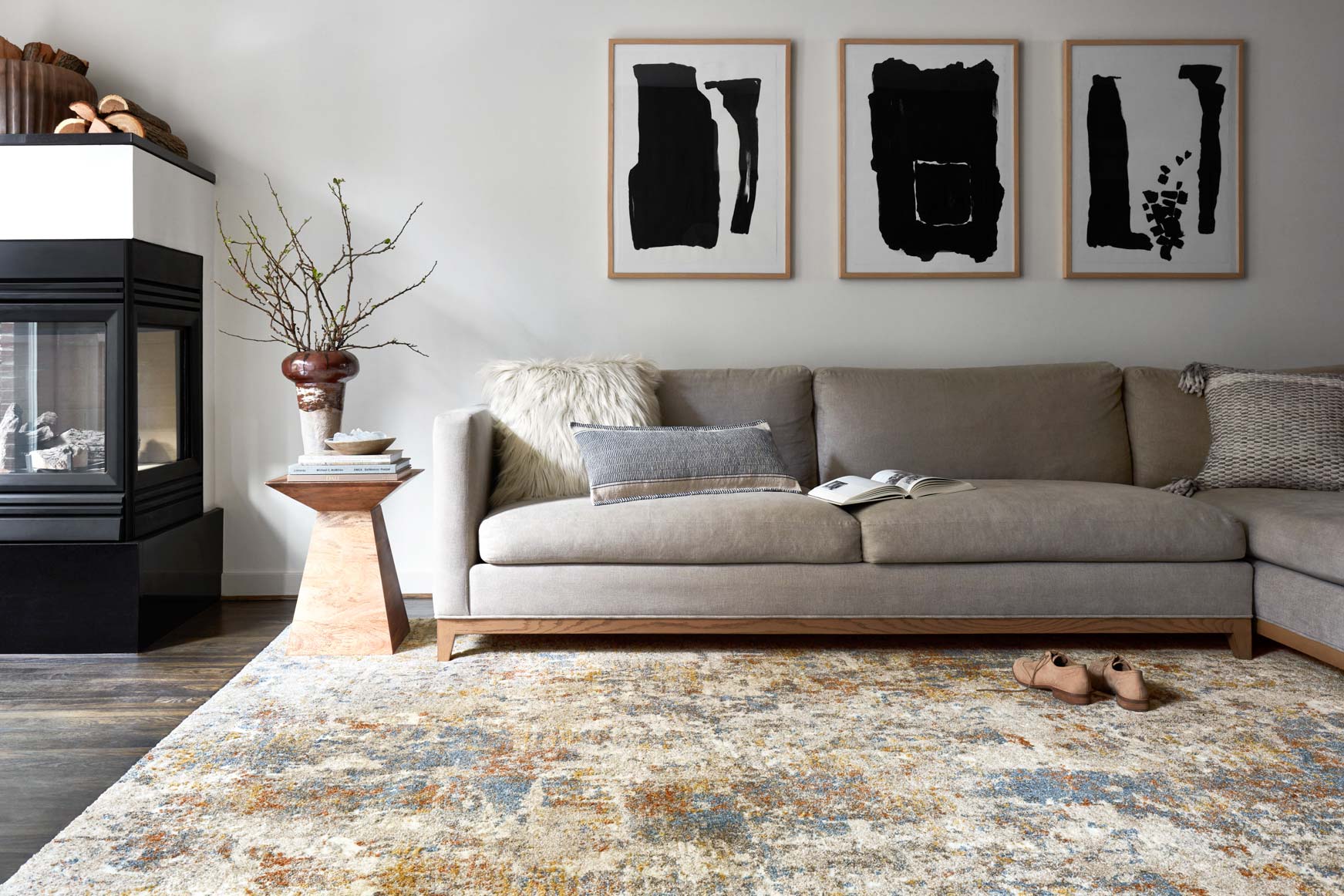 Loloi Landscape Multi Rug White Cliff Studio Area Rugs