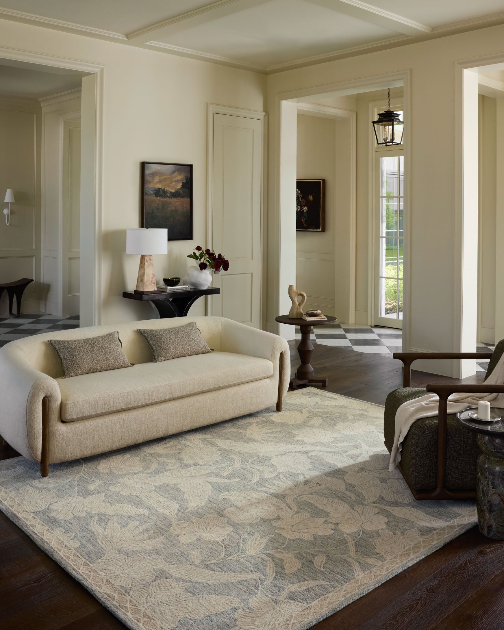 Loloi Lenore Blue / Natural Rug White Cliff Studio Area Rugs