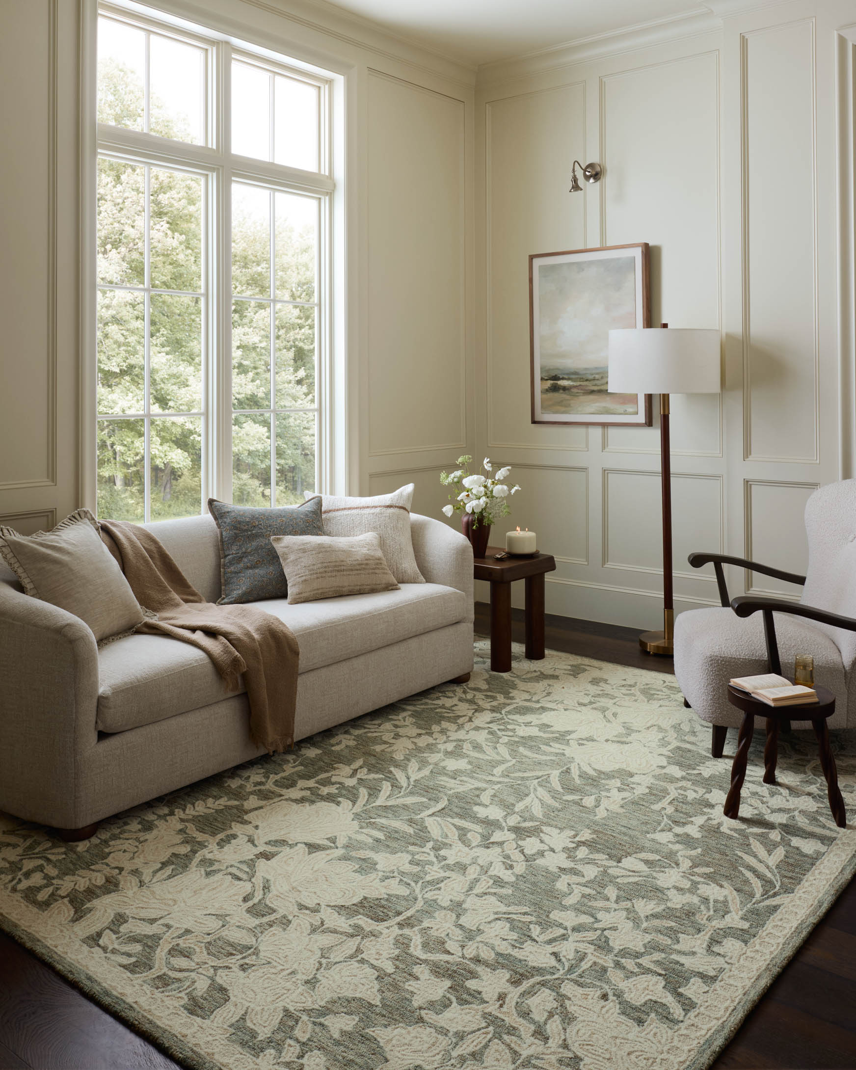 Loloi Lenore Lagoon / Wheat Rug White Cliff Studio Area Rugs