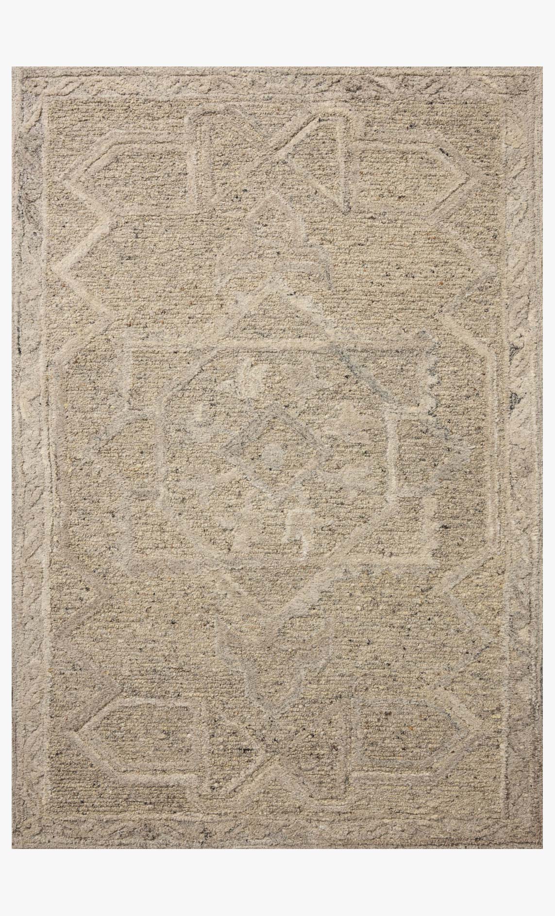 Loloi Mabel Pebble / Mist Rug White Cliff Studio Area Rugs