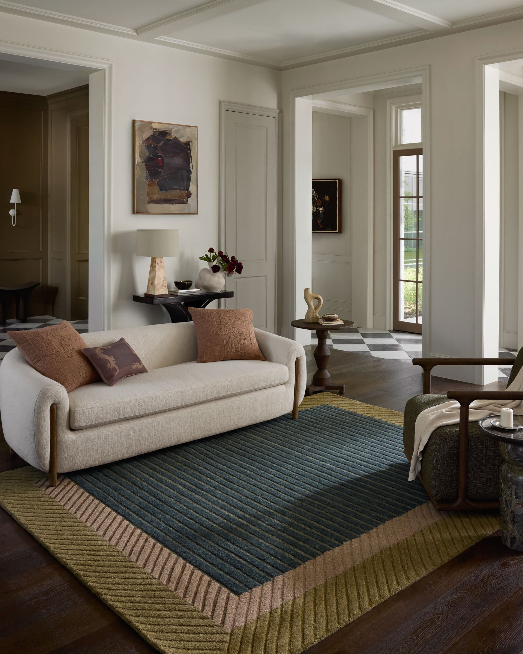 Brigette Romanek x Loloi Madi Green / Multi Rug White Cliff Studio Area Rugs