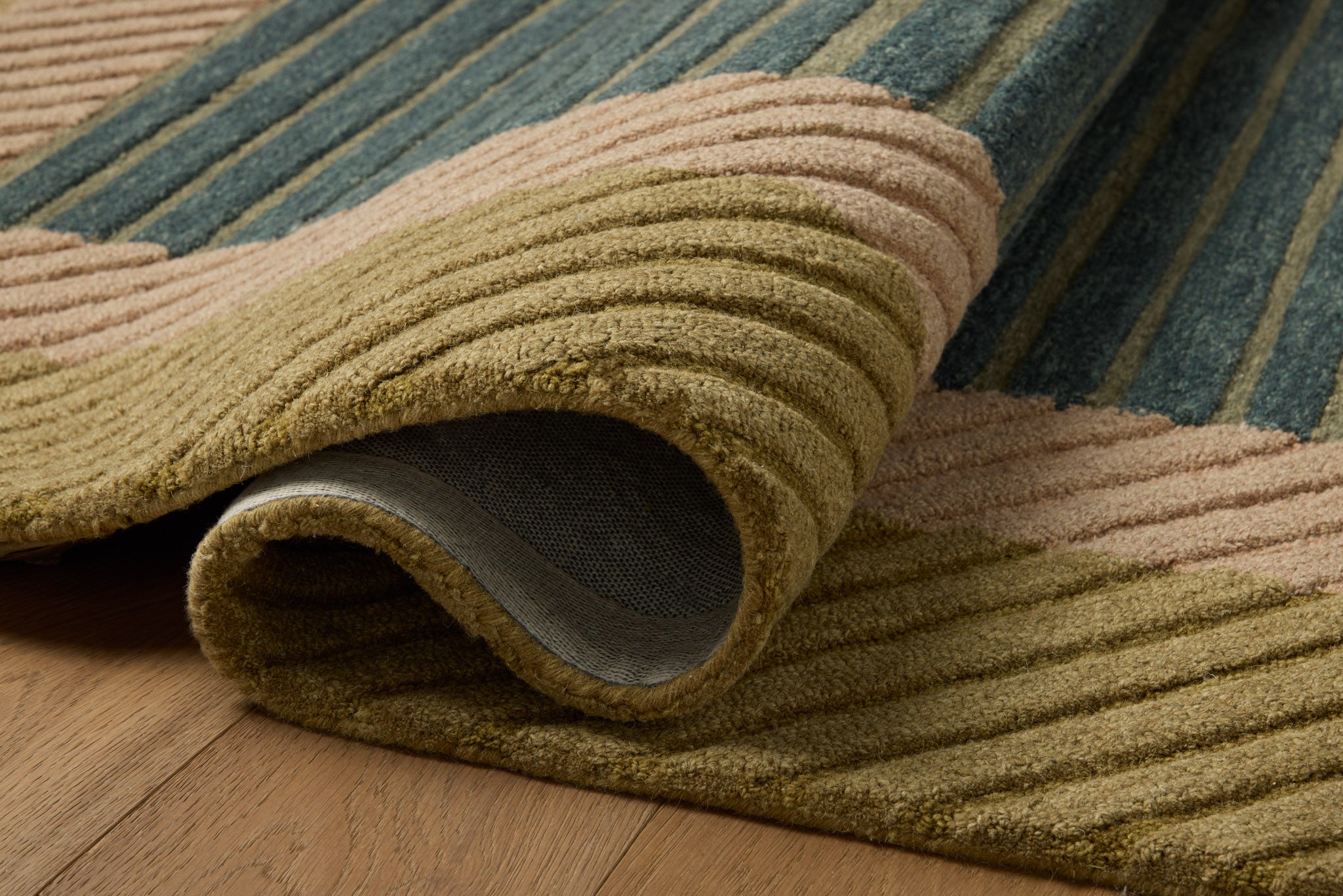 Brigette Romanek x Loloi Madi Green / Multi Rug White Cliff Studio Area Rugs