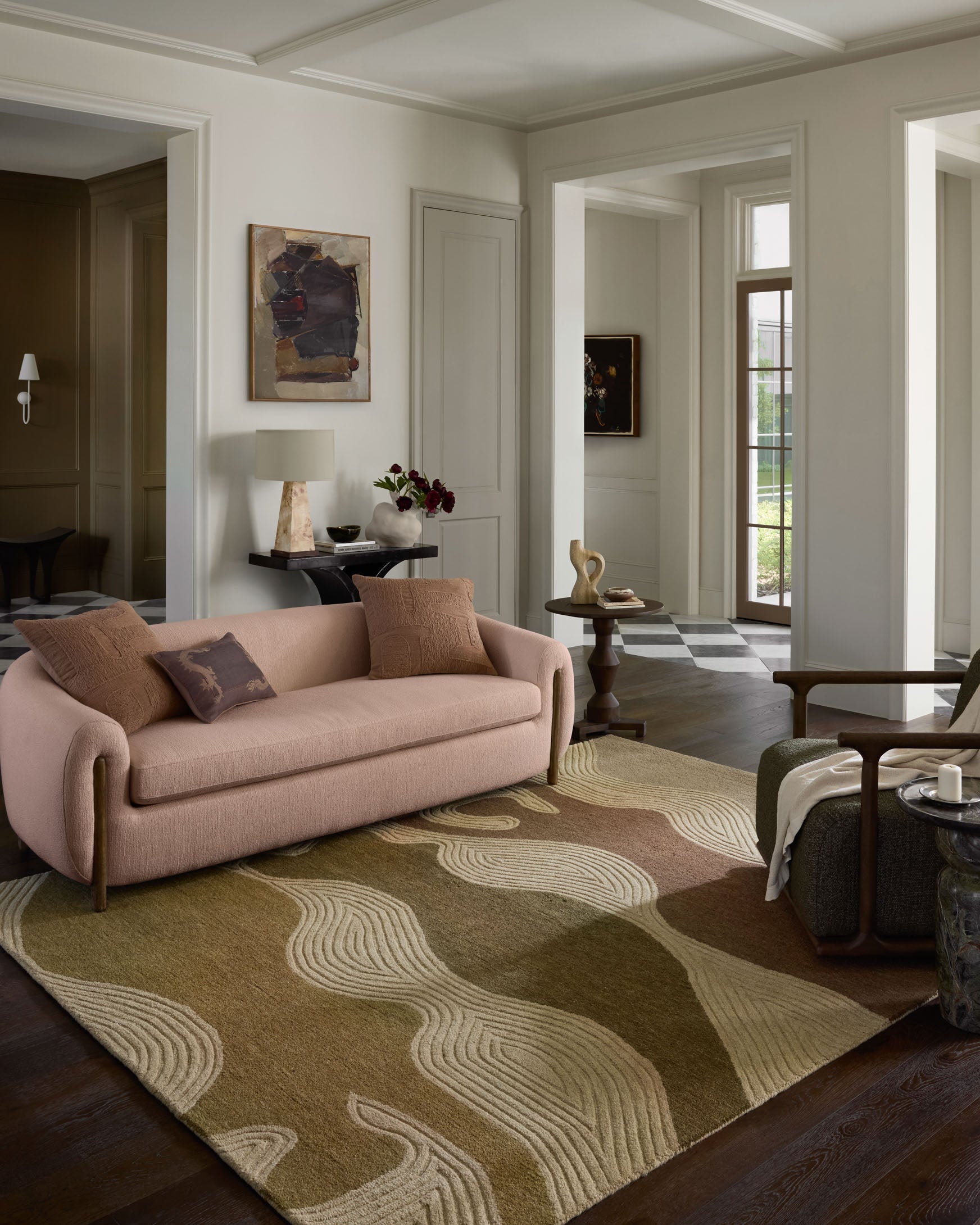 Brigette Romanek x Loloi Madi Linen / Multi Rug White Cliff Studio Area Rugs