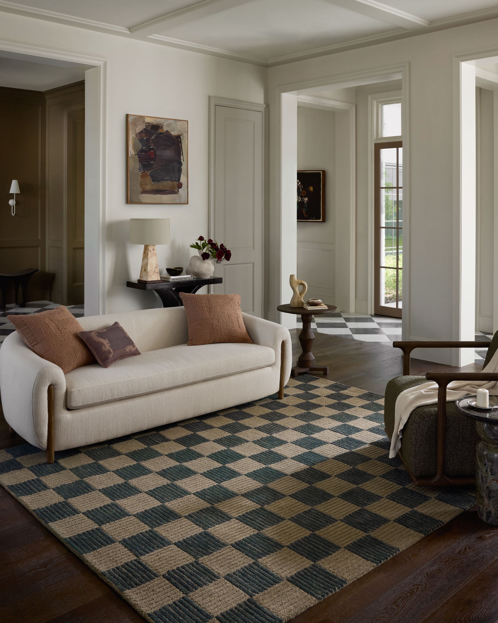 Brigette Romanek x Loloi Madi Taupe / Navy Rug White Cliff Studio Area Rugs