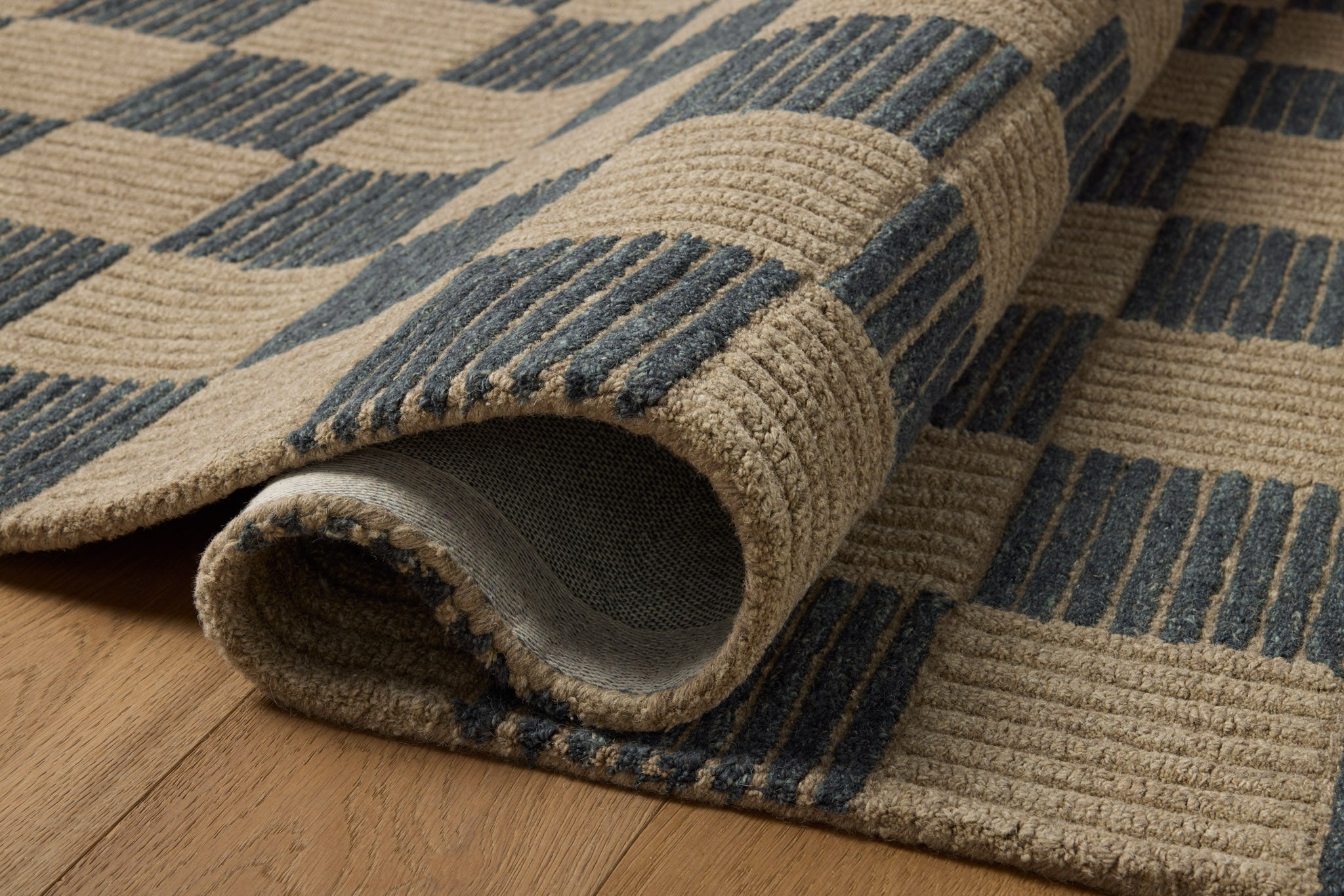 Brigette Romanek x Loloi Madi Taupe / Navy Rug White Cliff Studio Area Rugs
