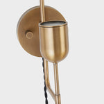 Mantis Plug - In Wall Light in Patina Brass