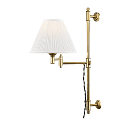 Emmett Plug - In Wall Light in Aged Brass