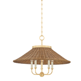 Hudson Valley Lighting Kensington Chandelier in Aged Brass - Detail Close-Up