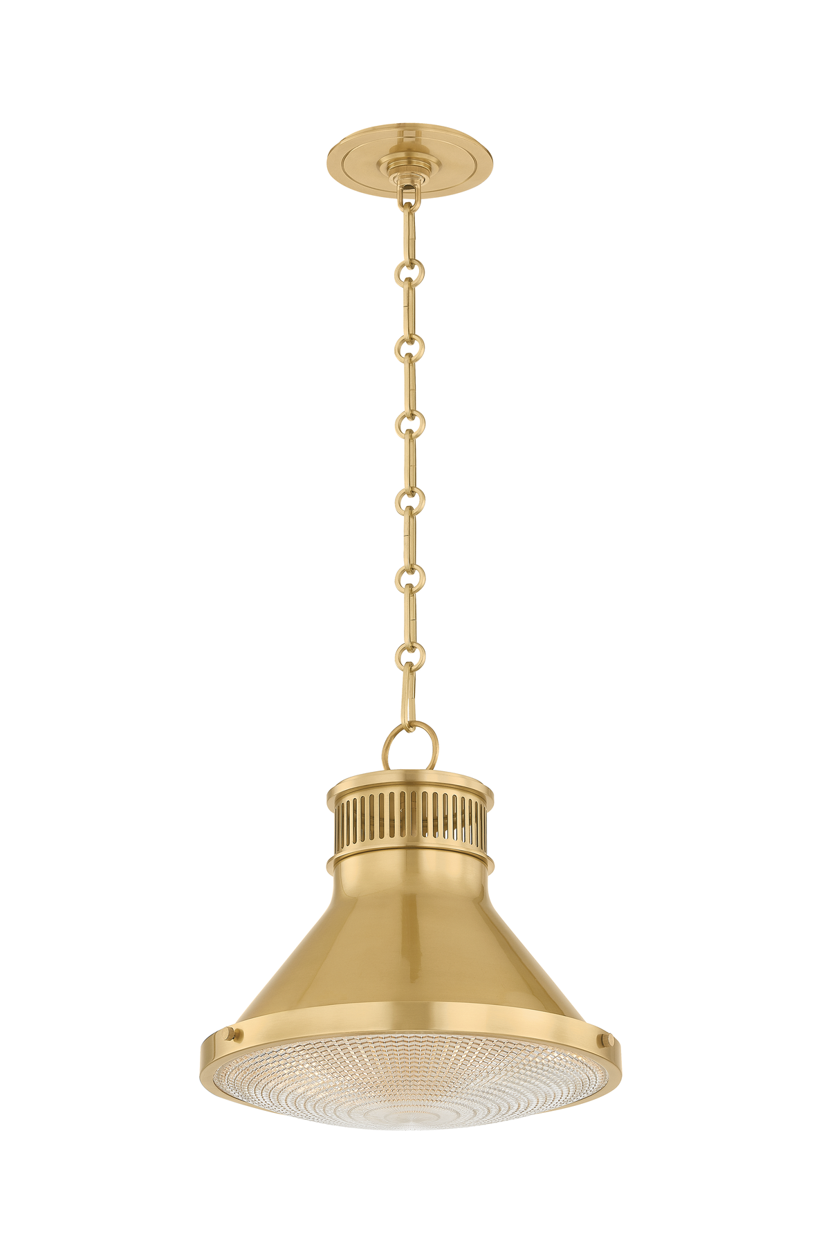 Hudson Valley Lighting Highclere Pendant in Aged Brass - Finish Detail