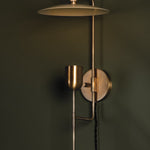 Mantis Plug - In Wall Light in Patina Brass