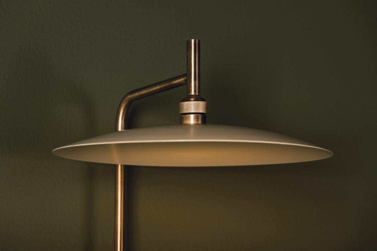 Mantis Plug - In Wall Light in Patina Brass