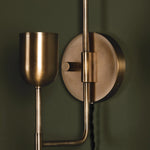 Mantis Plug - In Wall Light in Patina Brass