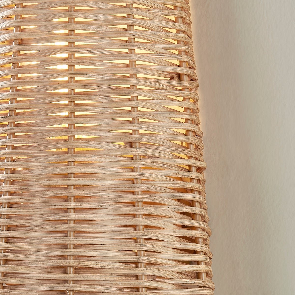 Vayda Rattan and Brass Wall Sconce
