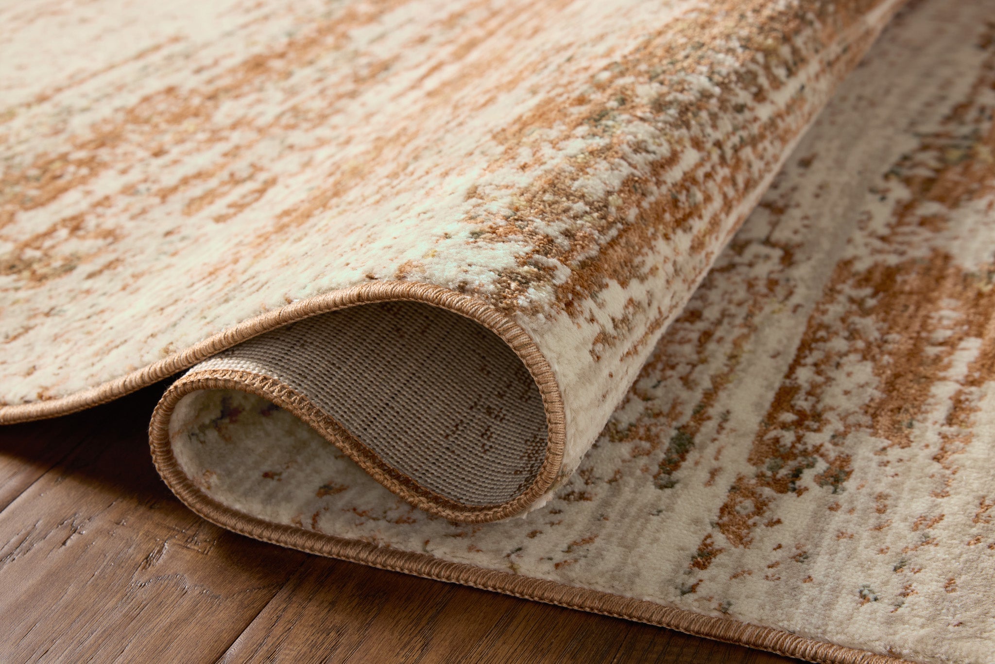 Loloi II Nellie Copper / Pebble Rug White Cliff Studio Area Rugs