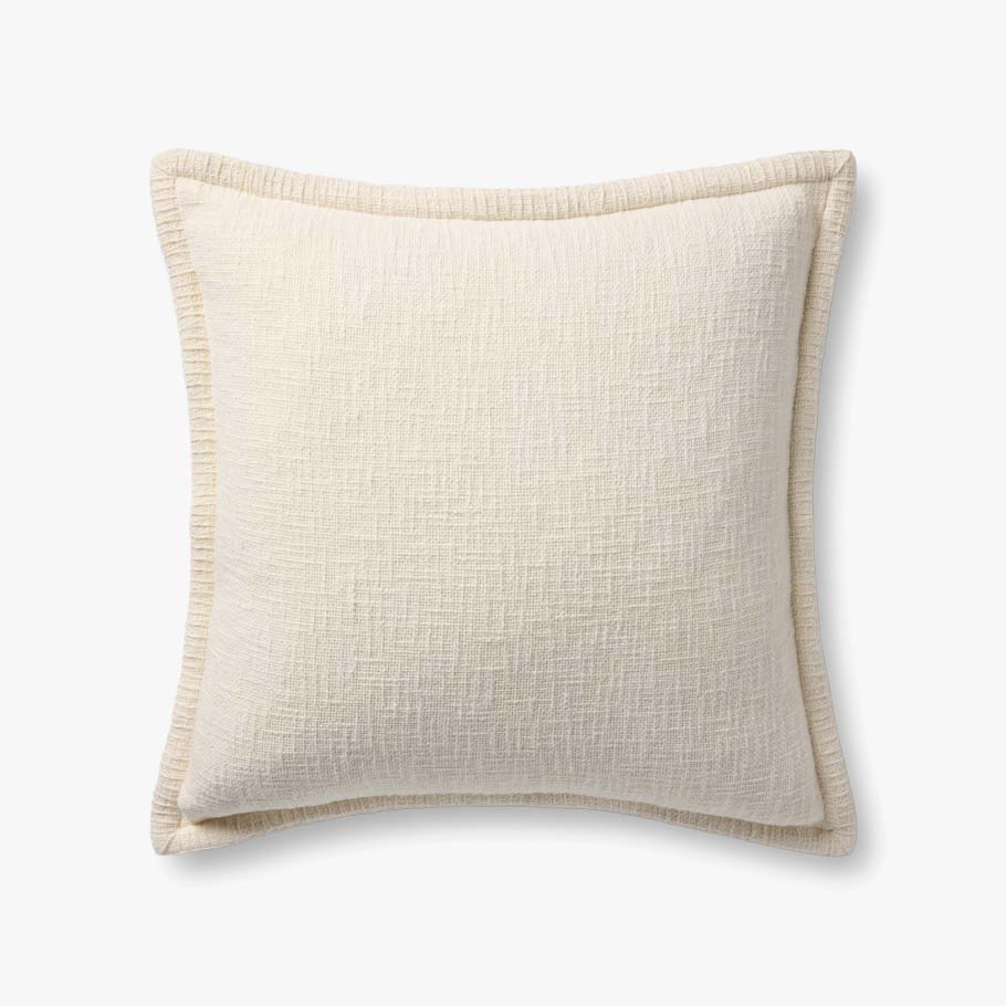Loloi PLL0109 Ivory Pillow White Cliff Studio Throw Pillows