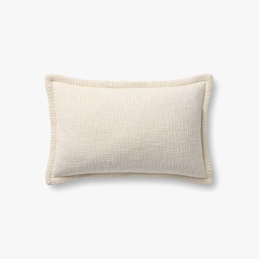 Loloi PLL0109 Ivory Pillow White Cliff Studio Throw Pillows