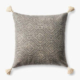 Loloi P0621 Charcoal Pillow White Cliff Studio Throw Pillows