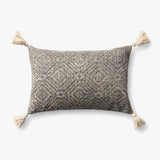 Loloi P0621 Charcoal Pillow White Cliff Studio Throw Pillows