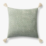 Loloi P0621 Green Pillow White Cliff Studio Throw Pillows