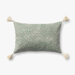 Loloi P0621 Green Pillow White Cliff Studio Throw Pillows