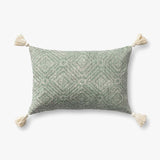 Loloi P0621 Green Pillow White Cliff Studio Throw Pillows