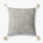 Loloi P0621 Lt Grey Pillow White Cliff Studio Throw Pillows