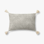 Loloi P0621 Lt Grey Pillow White Cliff Studio Throw Pillows