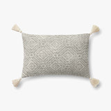 Loloi P0621 Lt Grey Pillow White Cliff Studio Throw Pillows