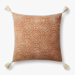 Loloi P0621 Orange Pillow White Cliff Studio Throw Pillows