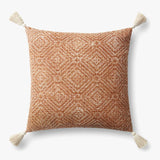 Loloi P0621 Orange Pillow White Cliff Studio Throw Pillows
