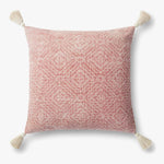 Loloi P0621 Pink Pillow White Cliff Studio Throw Pillows