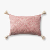 Loloi P0621 Pink Pillow White Cliff Studio Throw Pillows