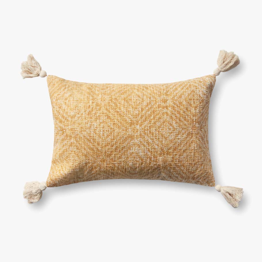 Loloi P0621 Yellow Pillow White Cliff Studio Throw Pillows