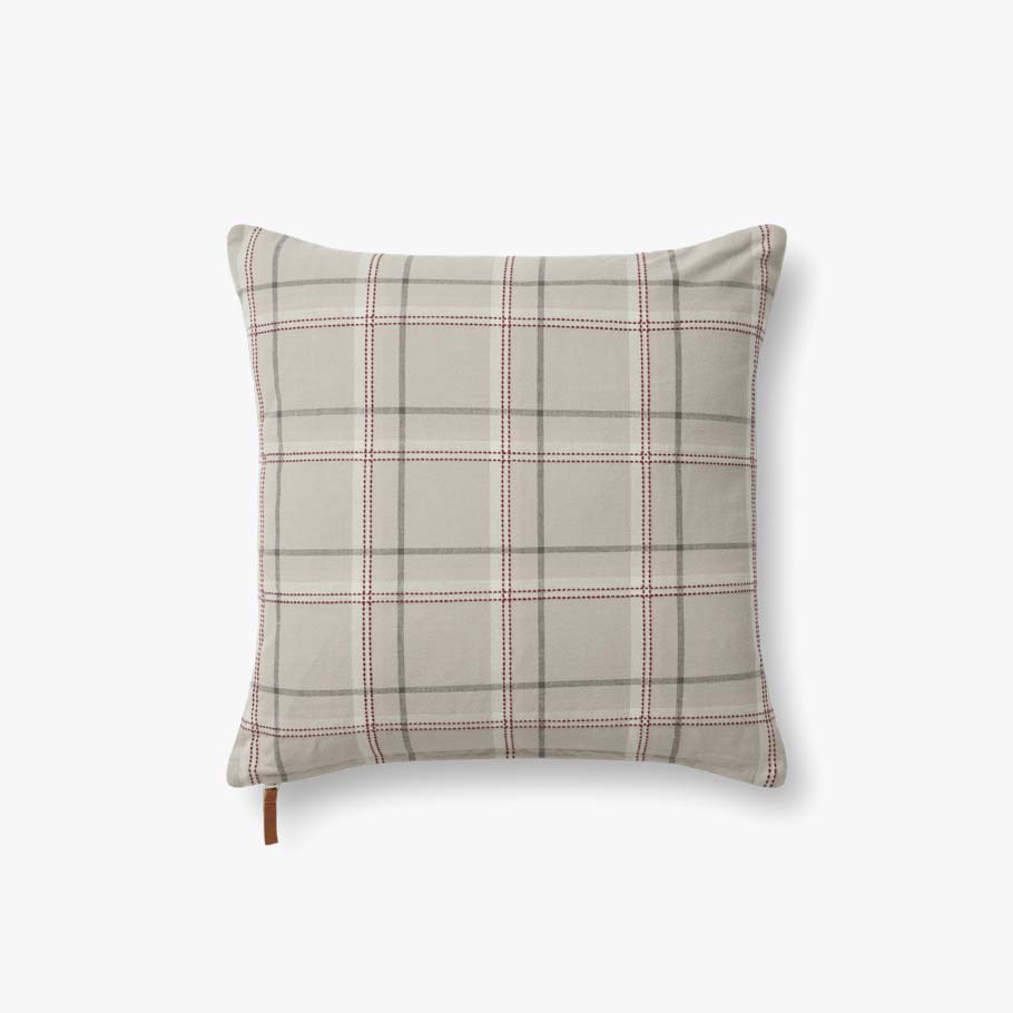 Chris Loves Julia x Loloi Teddy Beige / Multi Pillow White Cliff Studio Throw Pillows