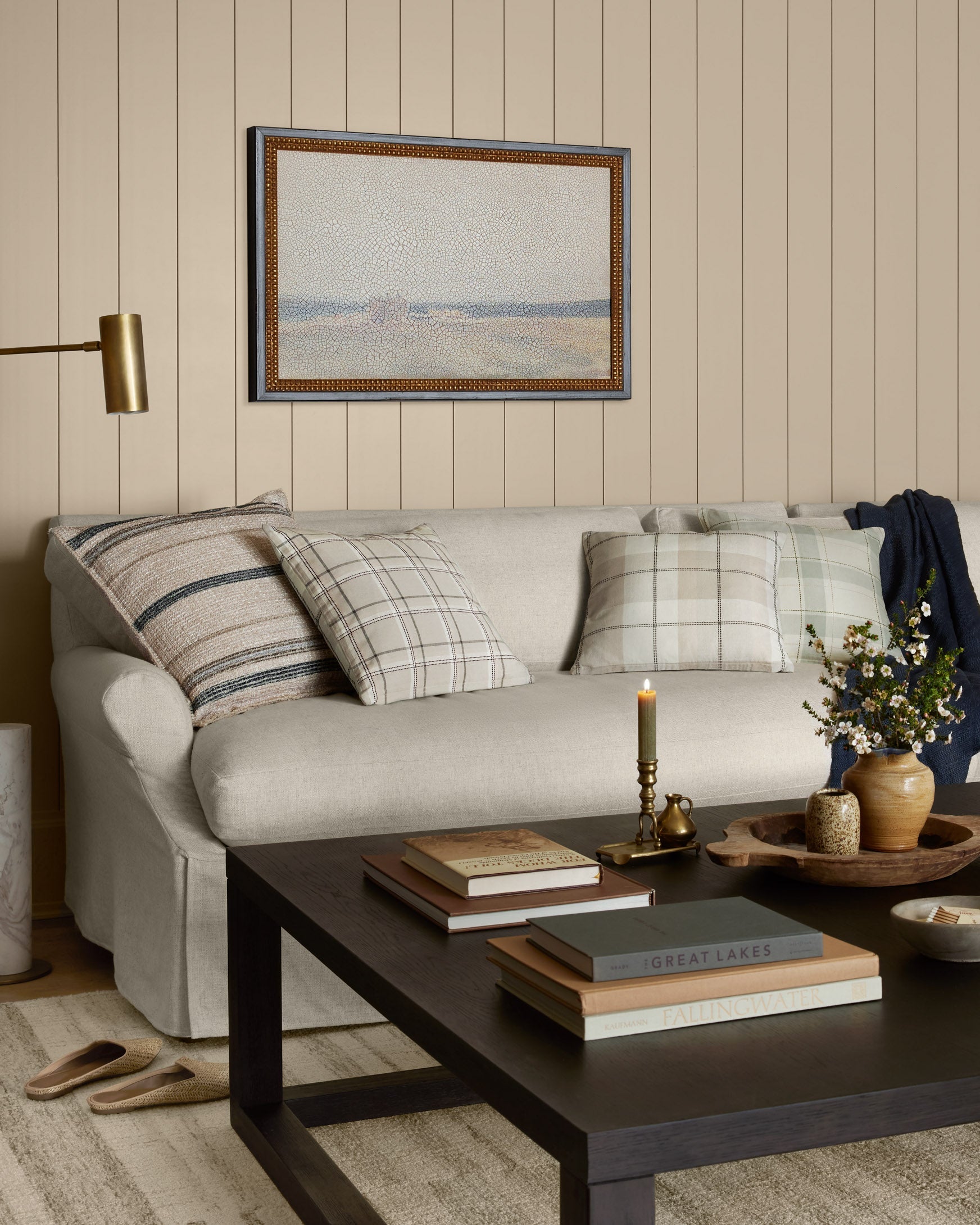 Chris Loves Julia x Loloi Teddy Beige / Multi Pillow White Cliff Studio Throw Pillows