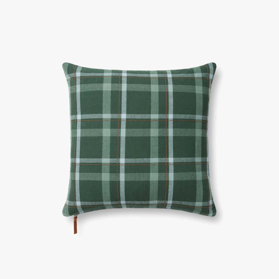 Chris Loves Julia x Loloi Ralph Green / Multi Pillow White Cliff Studio Throw Pillows