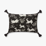 Loloi PLL0027 Black / Ivory Pillow White Cliff Studio Throw Pillows