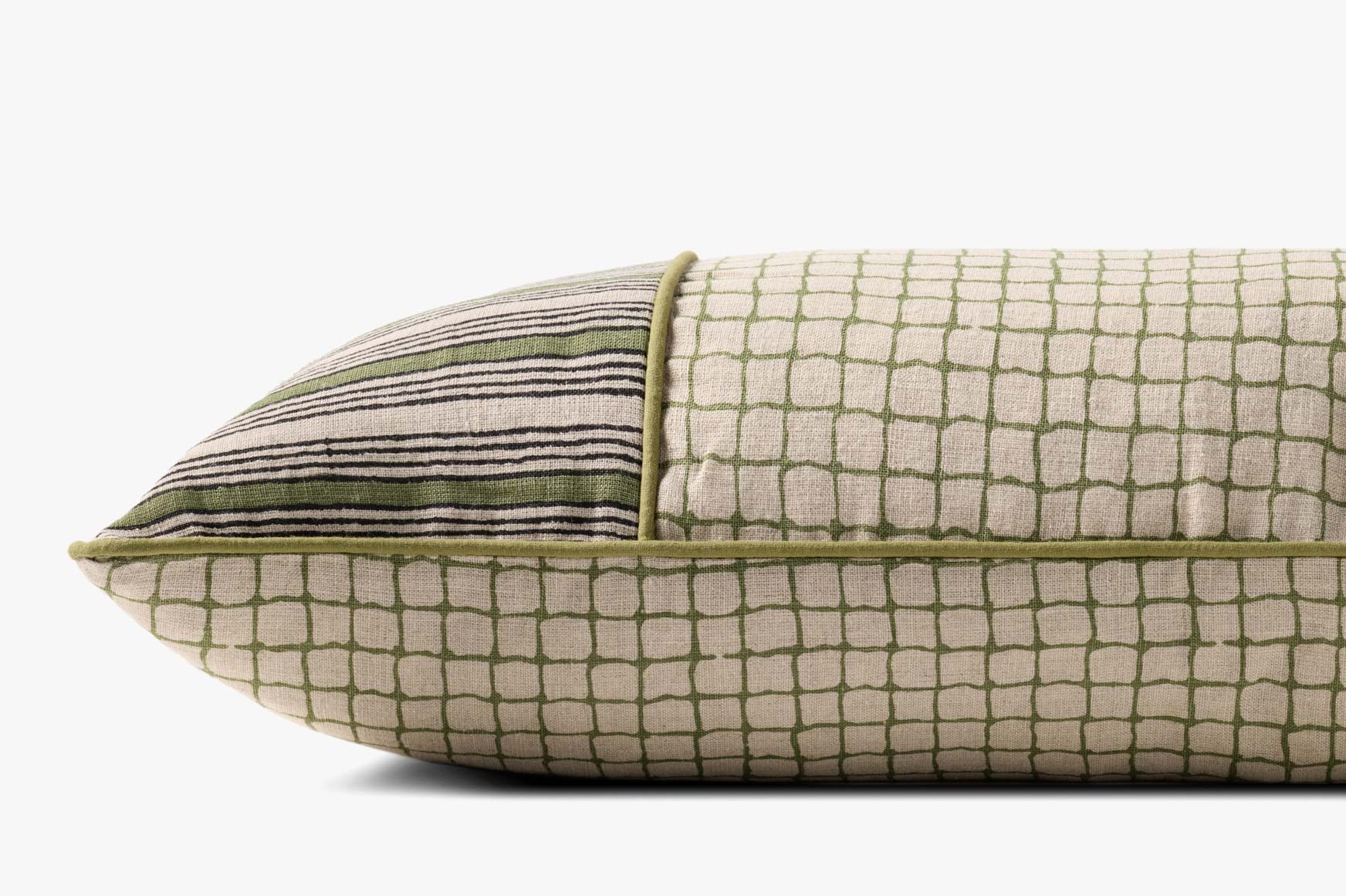 Loloi PLL0198 Green Pillow White Cliff Studio Throw Pillows