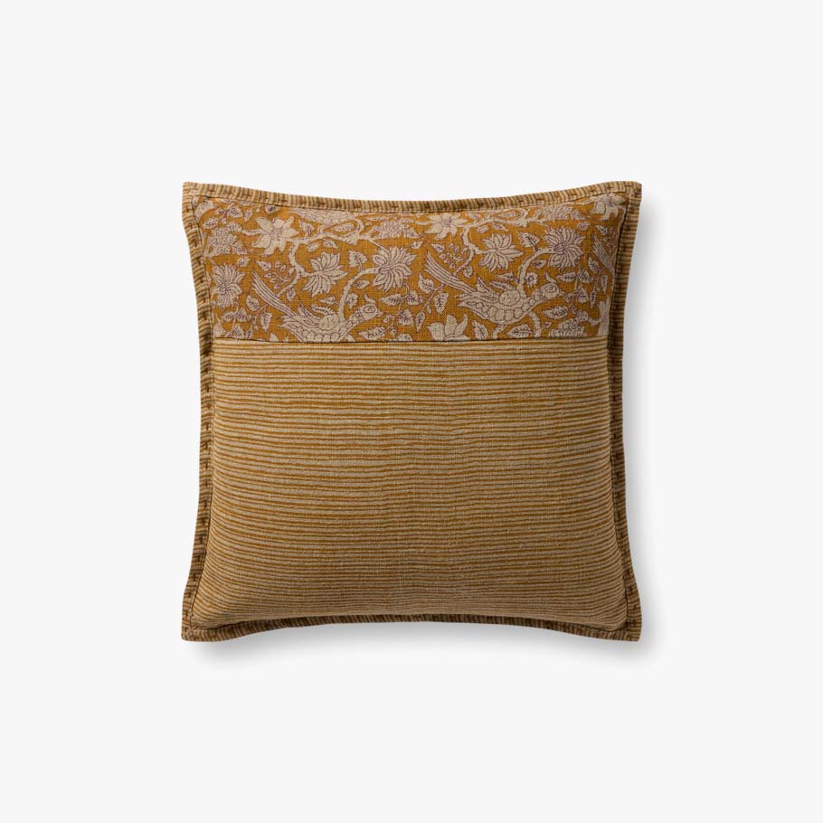 Loloi Pll0199 Mustard Pillow White Cliff Studio Throw Pillows