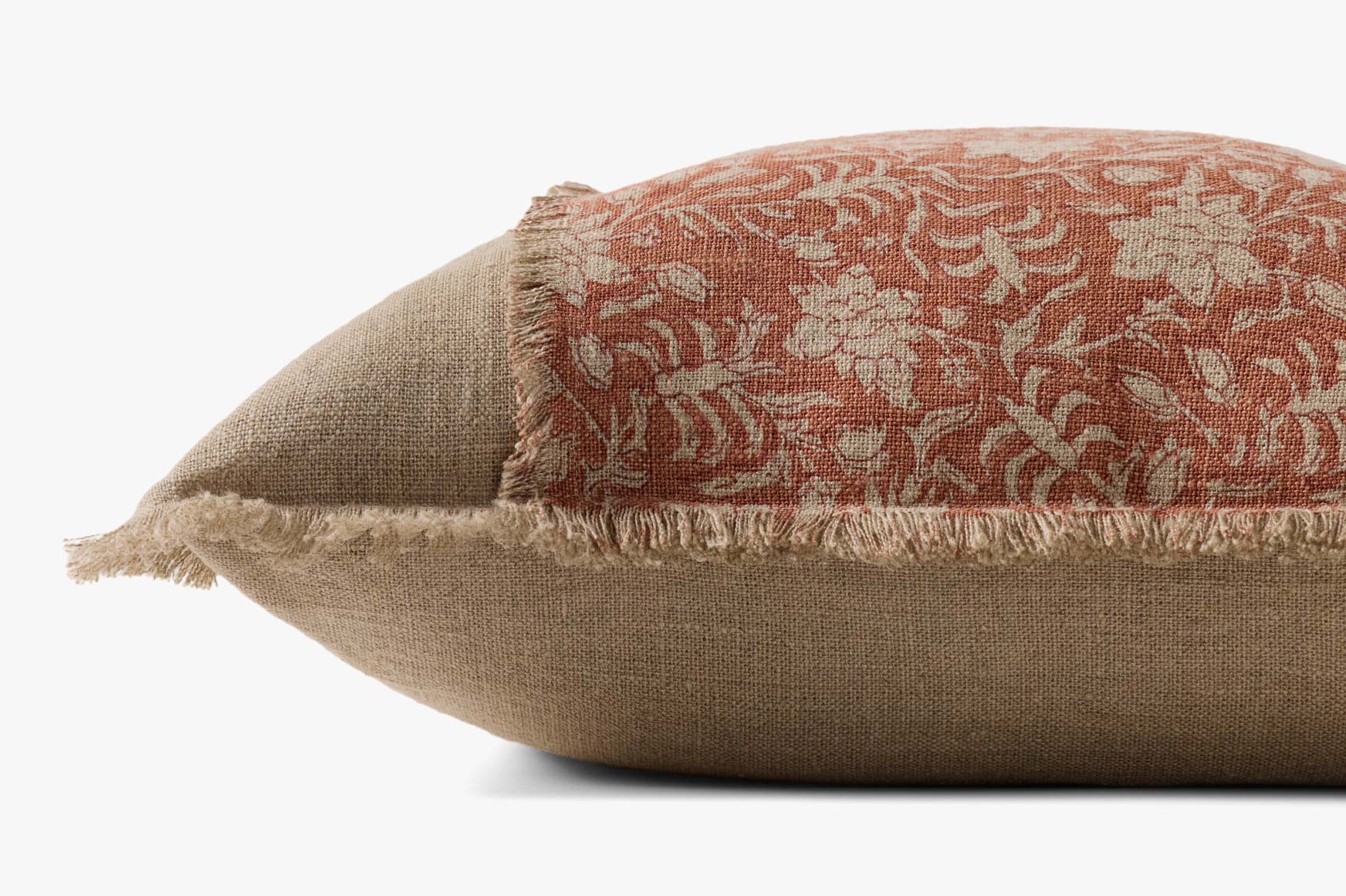 Loloi PLL0203 Orange / Natural Pillow White Cliff Studio Throw Pillows