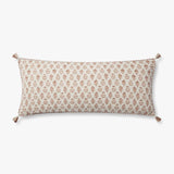 Loloi PLL0112 Rose / Ivory Pillow White Cliff Studio Throw Pillows