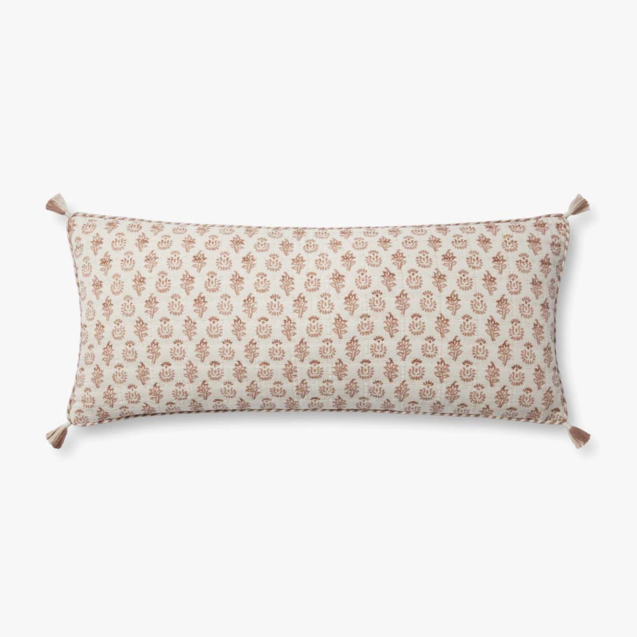 Loloi PLL0112 Rose / Ivory Pillow White Cliff Studio Throw Pillows