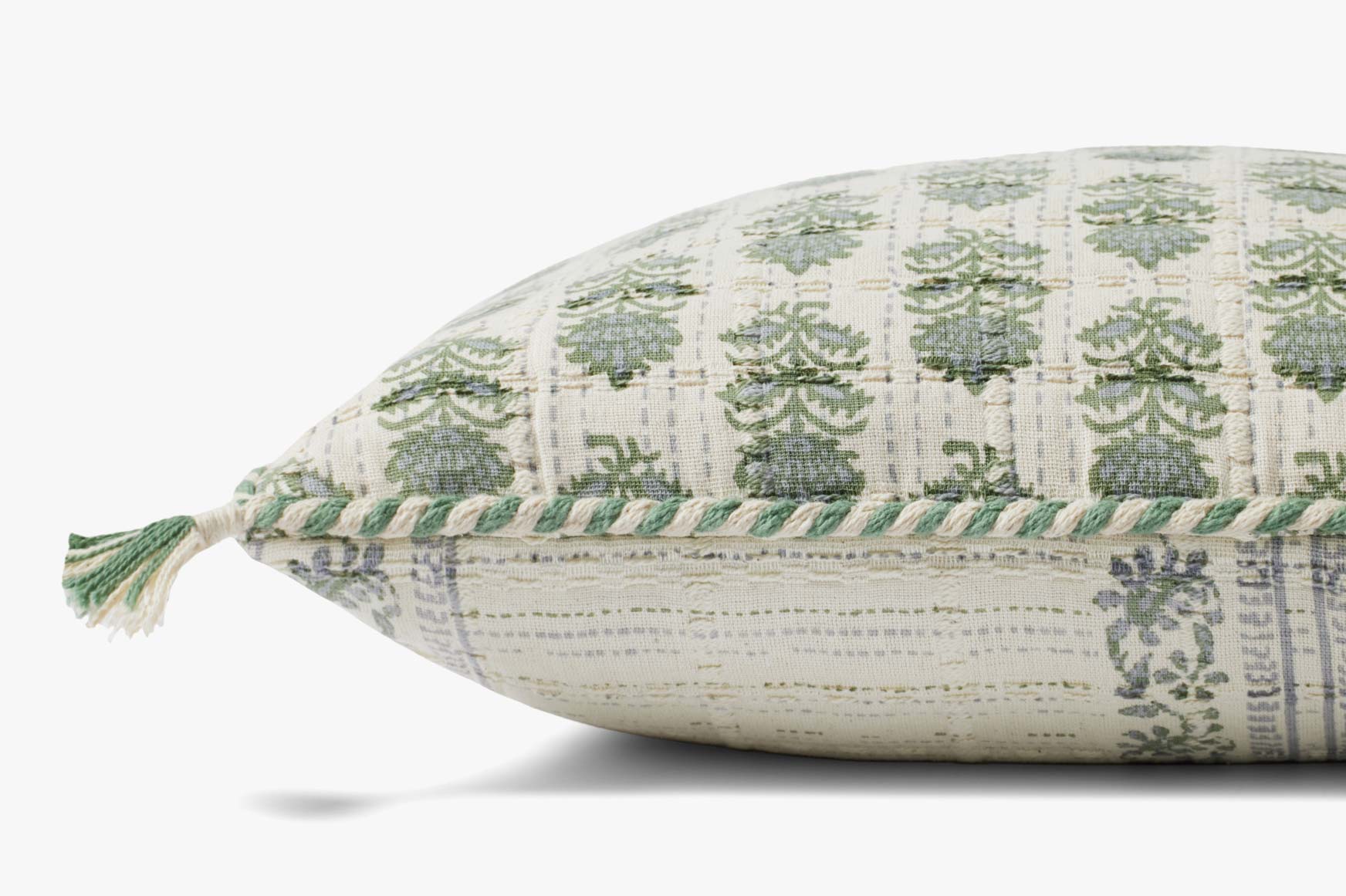 Loloi PLL0113 Sage / Ivory Pillow White Cliff Studio Throw Pillows