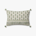 Loloi PLL0113 Sage / Ivory Pillow White Cliff Studio Throw Pillows