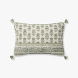 Loloi PLL0113 Sage / Ivory Pillow White Cliff Studio Throw Pillows