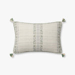 Loloi PLL0113 Sage / Ivory Pillow White Cliff Studio Throw Pillows